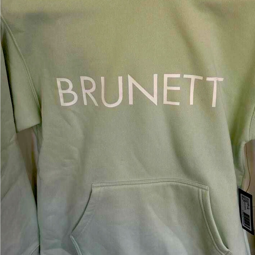 Brand new Brunette the label mint green hoodie size small/medium
